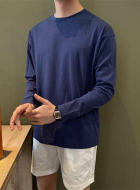 韩版宽松款长袖薄款男体恤