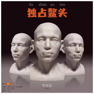 石膏头像模具升级旗舰版2024品博教具头骨石膏头像美术写生教具小型雕塑素描摆件人像双面人绘画步骤解剖教具独站鳌头