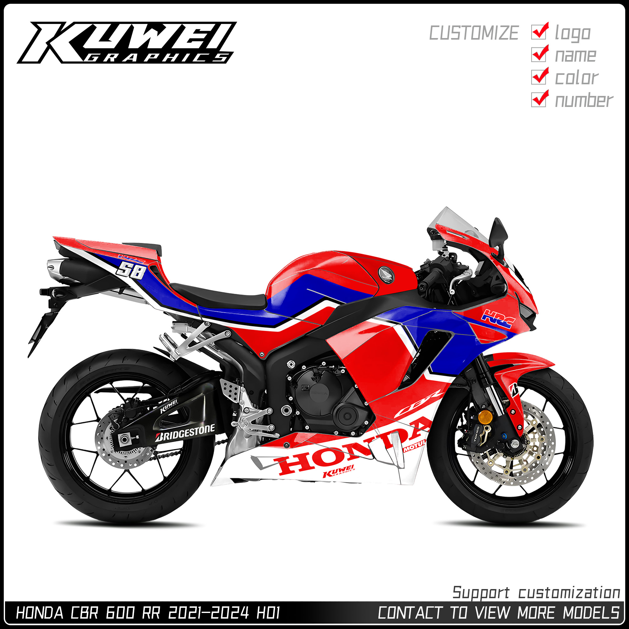 适用于本田CBR600RR贴纸版画贴花