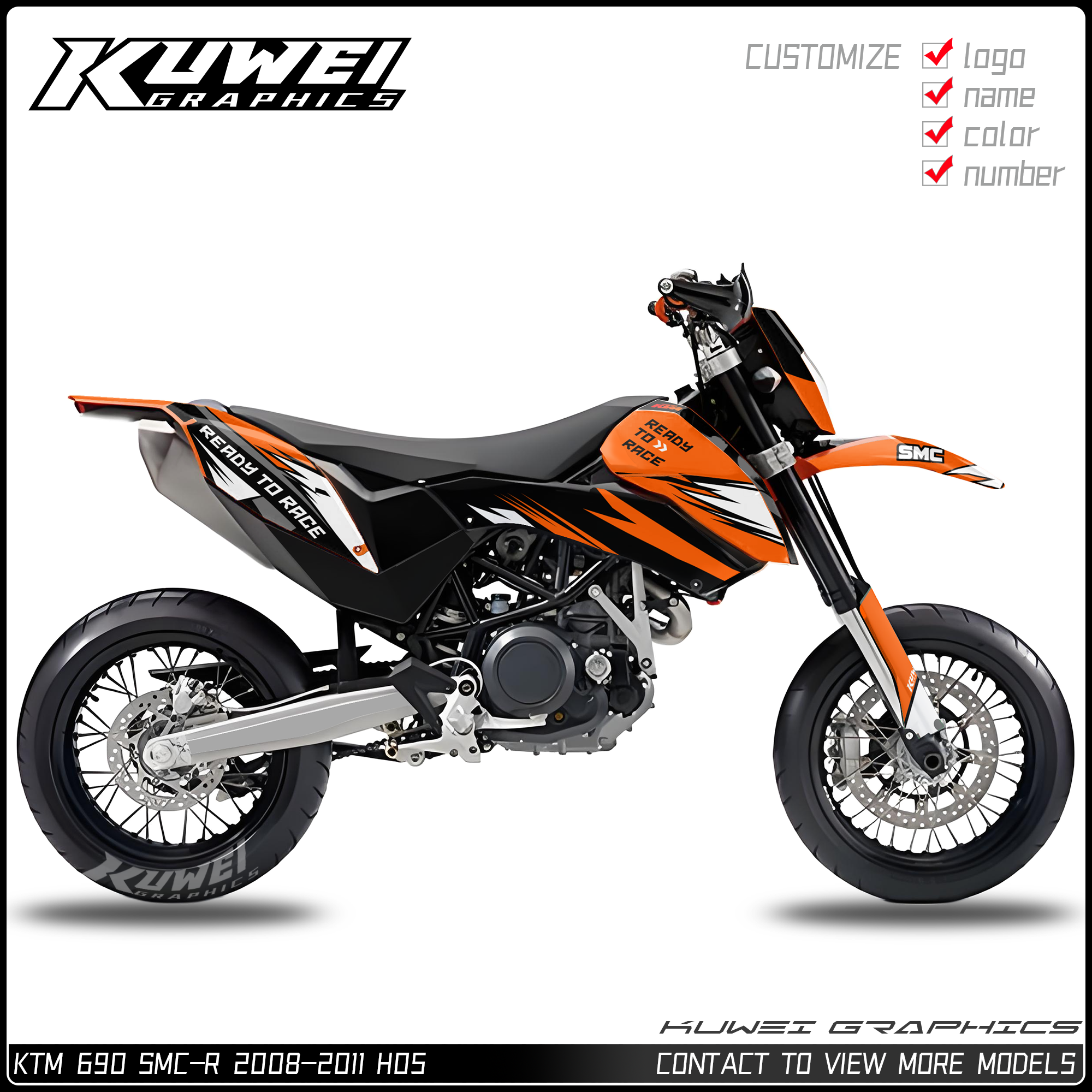 适用于08-11KTM690SMC-R贴画贴纸