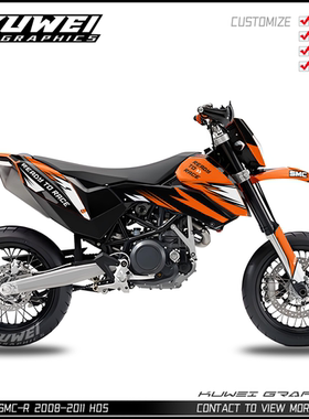 适用于KTM SMC-R690 2008-2011摩托车个性化贴花贴纸车贴贴画版画