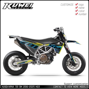 适用于HUSQVARNA 701 SM ENDURO 2016-2024 贴花贴画贴纸版画彩贴