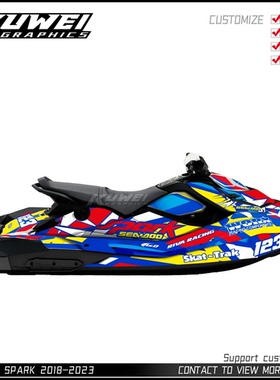 适用于庞巴迪火花SPARK 2018-2023摩托艇全艇贴花贴画版画贴纸