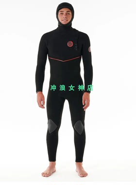 E7Rip Curl5/4mm潜水服冲浪防寒服湿衣冬男Flashbomb Fusion Hood