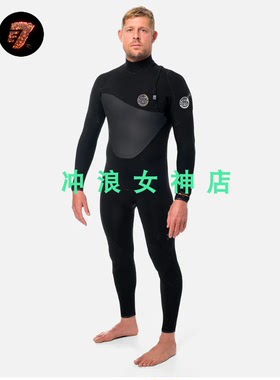 推荐Rip Curl 4/3mm全身冲浪防寒服潜水衣湿衣男Flashbomb E7系列