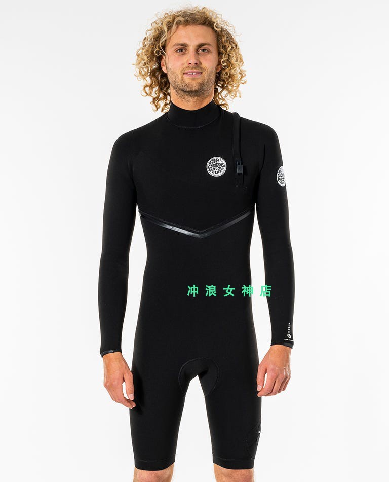 RIP CURL2mm长袖连体冲浪防寒服湿衣潜水服保暖秋冬黑色男 E-Bomb