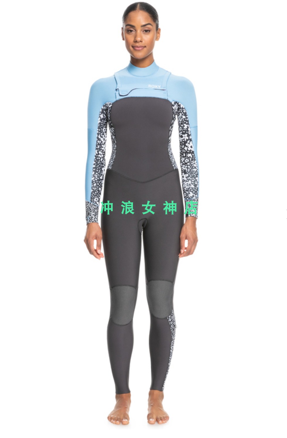Roxy3mm4mm冲浪全身防寒服湿衣潜水服浮潜女 Swell surf fullsuit