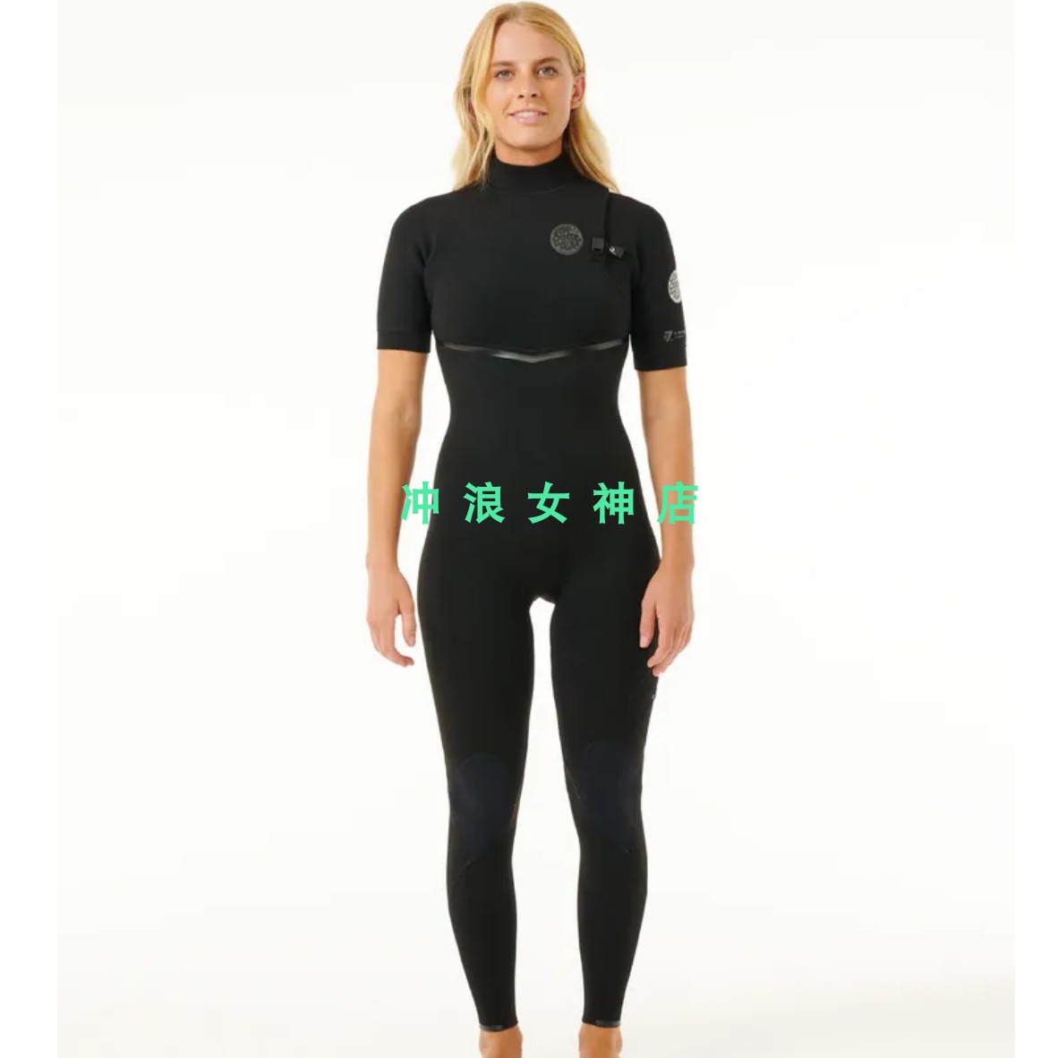 25款Rip Curl2mm冲浪防寒服短袖全身潜水服湿衣冬女 surf wetsuit