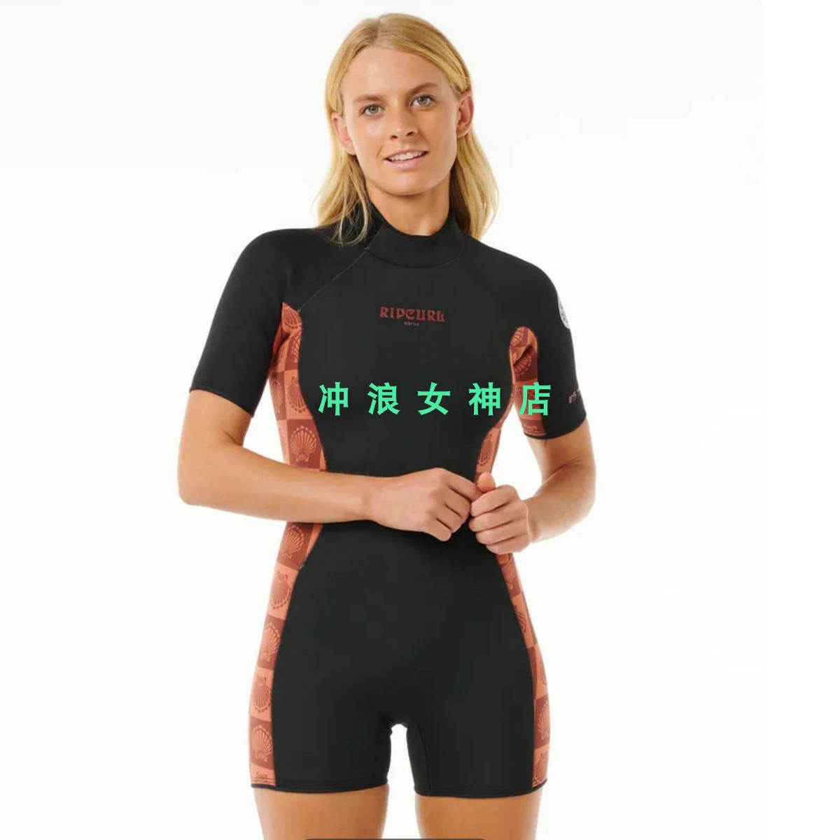 Rip Curl2mm冲浪防寒服潜水服湿衣短袖半身女Dawn Patrol wetsuit