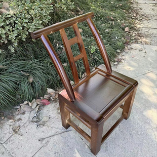 复古实木椅子靠背椅手工做旧餐椅柏木古典怀旧家用酒店烧烤店凳子