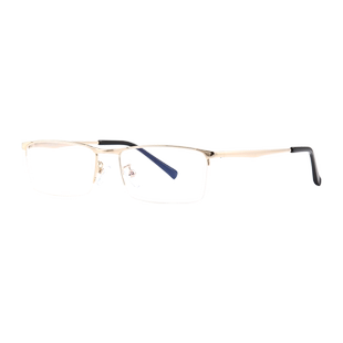 目戏半框近视眼镜男款可配度数光学眼镜框专业网上配眼镜12003