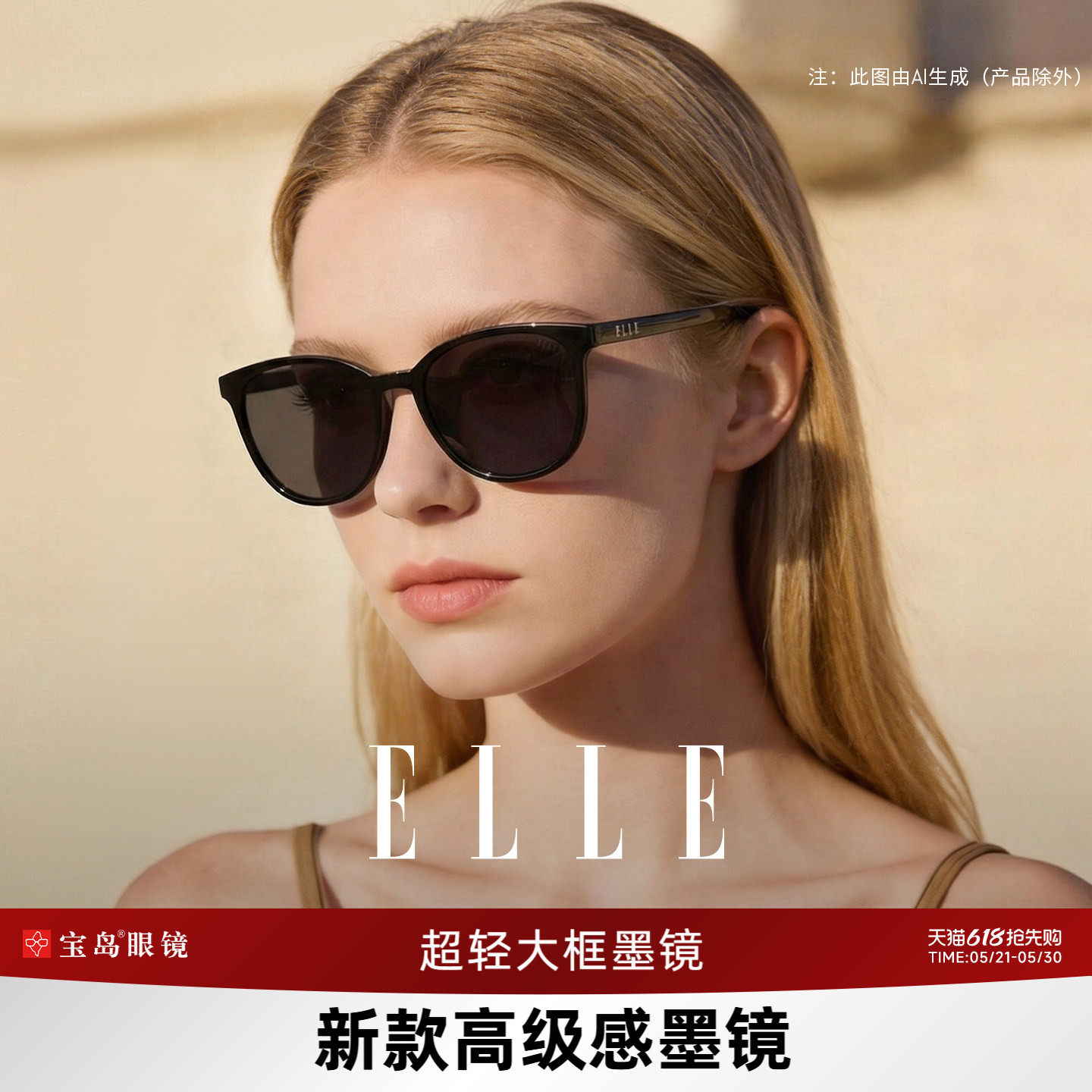 宝岛官旗店和Elle联名的超轻新款墨镜多个颜色 76.6元 - 折送网