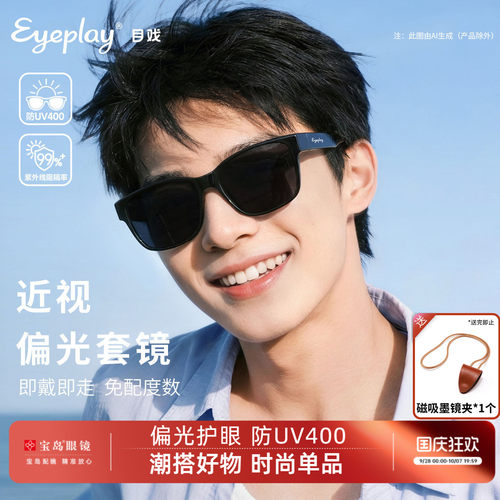 目戏近视专用墨镜套镜可替代夹片