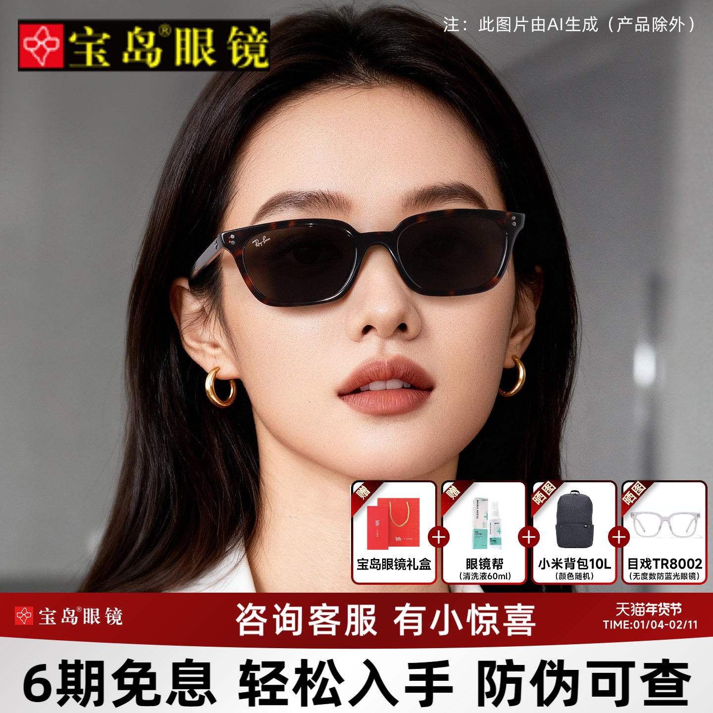 RayBan雷朋官方新款时尚枕形新潮防晒墨镜男女窄框太阳镜0RB4456F,ZIPPO/瑞士军刀/眼镜,太阳眼镜,淘宝优惠券,粉丝福利购,淘宝优惠卷