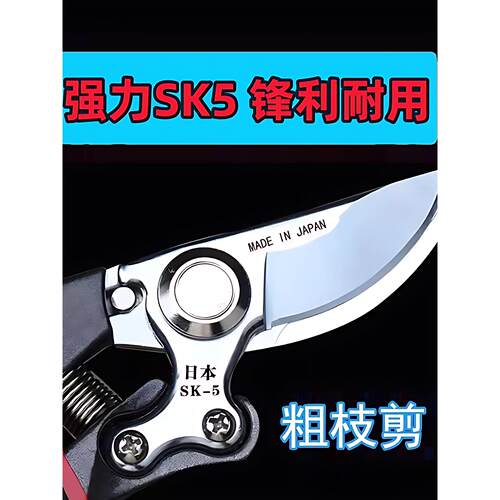 原装新Sk5新大型剪刀大型强大修剪剪刀昂贵的树枝剪刀花卉和树木