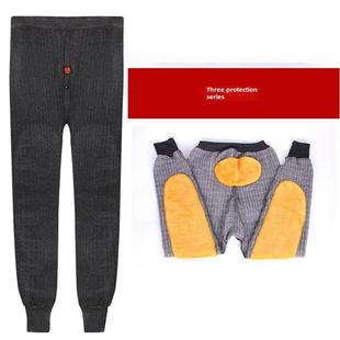 加绒加厚宽松高腰超弹打底裤 冬季 护膝护腰棉裤 保暖裤 加肥加大 男士