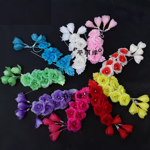 戏曲头花鬓花耳边花绢花花旦青衣小旦丫鬟头花戏曲头饰 头花 鬓花