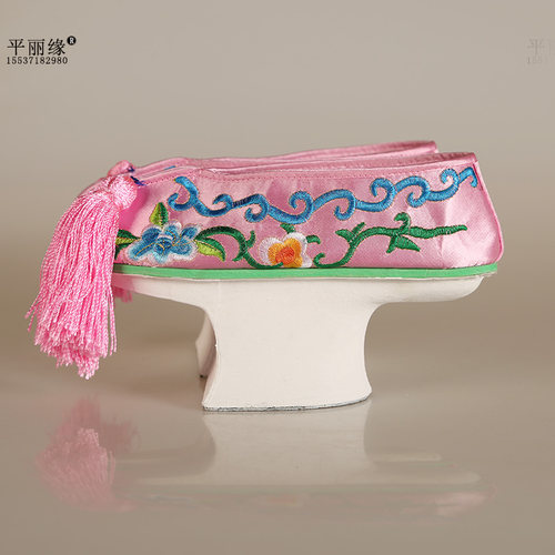 古装格格鞋花盆底旗鞋女木底清代