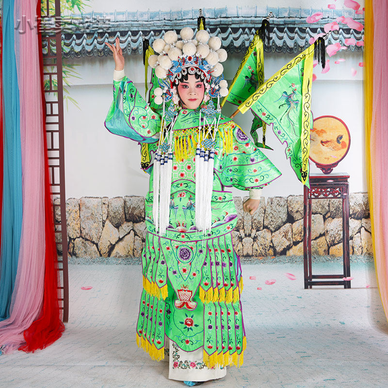 戏装女靠武旦刀马旦京剧服装豫剧戏剧服饰戏曲女大靠武将军女大靠