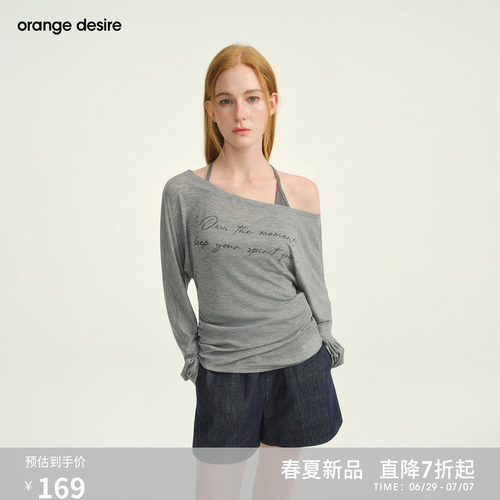 [便签Tee] orange desire莱赛尔印花T恤宽松显瘦2026夏季新罩衫