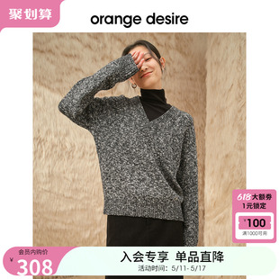 宽松上衣 orange 女新款 desire时髦文艺毛衣针织衫 限时直降