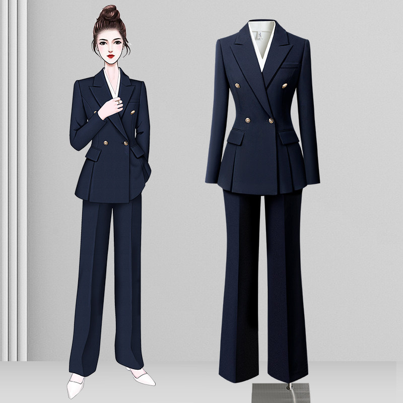 高级感西装套装女2025春季新款通勤面试职业正装律师珠宝店工作服