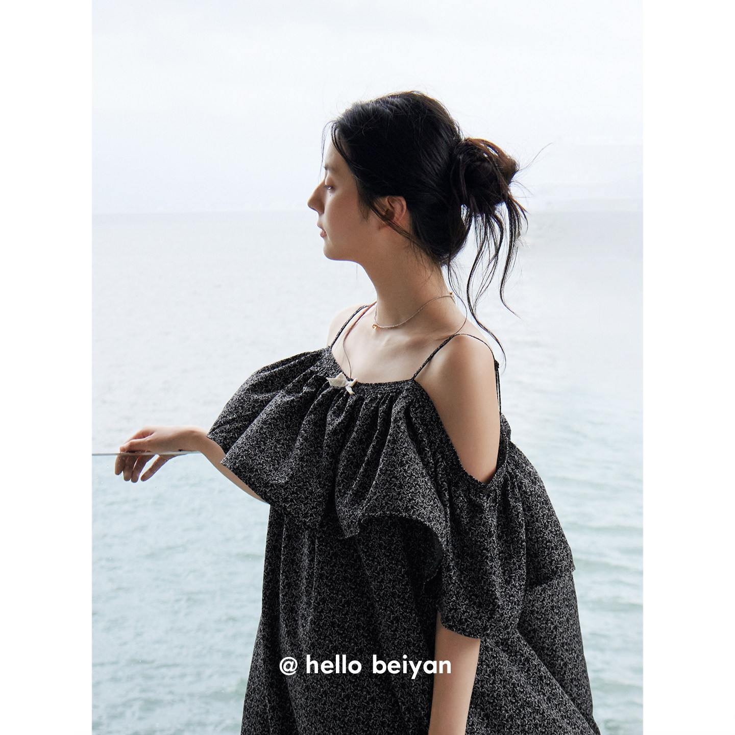 贝妍睡衣女款夏季性感露肩吊带氛围感睡裙复古森系少女外穿连衣裙