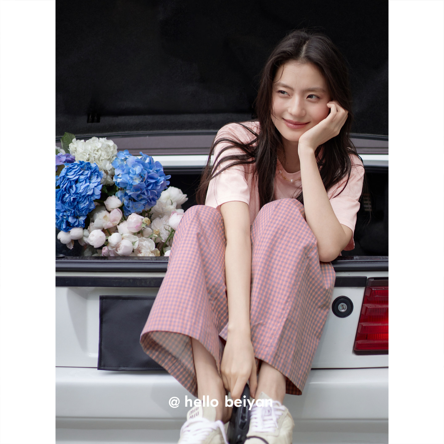 贝妍女夏季凉感短袖长裤甜美睡衣