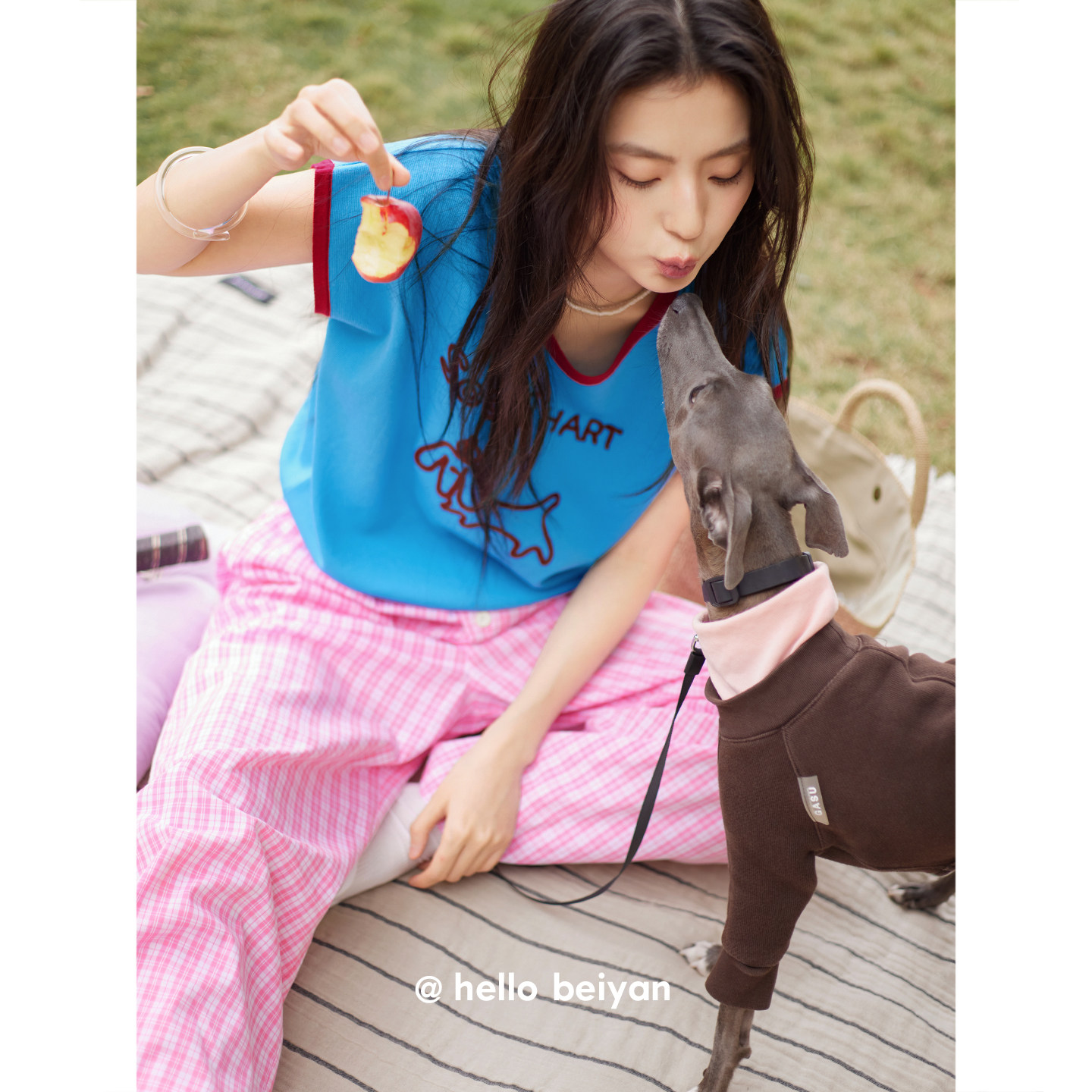 贝妍凉感睡衣女夏薄款无袖长裤套装时尚多巴胺撞色少女外穿家居服