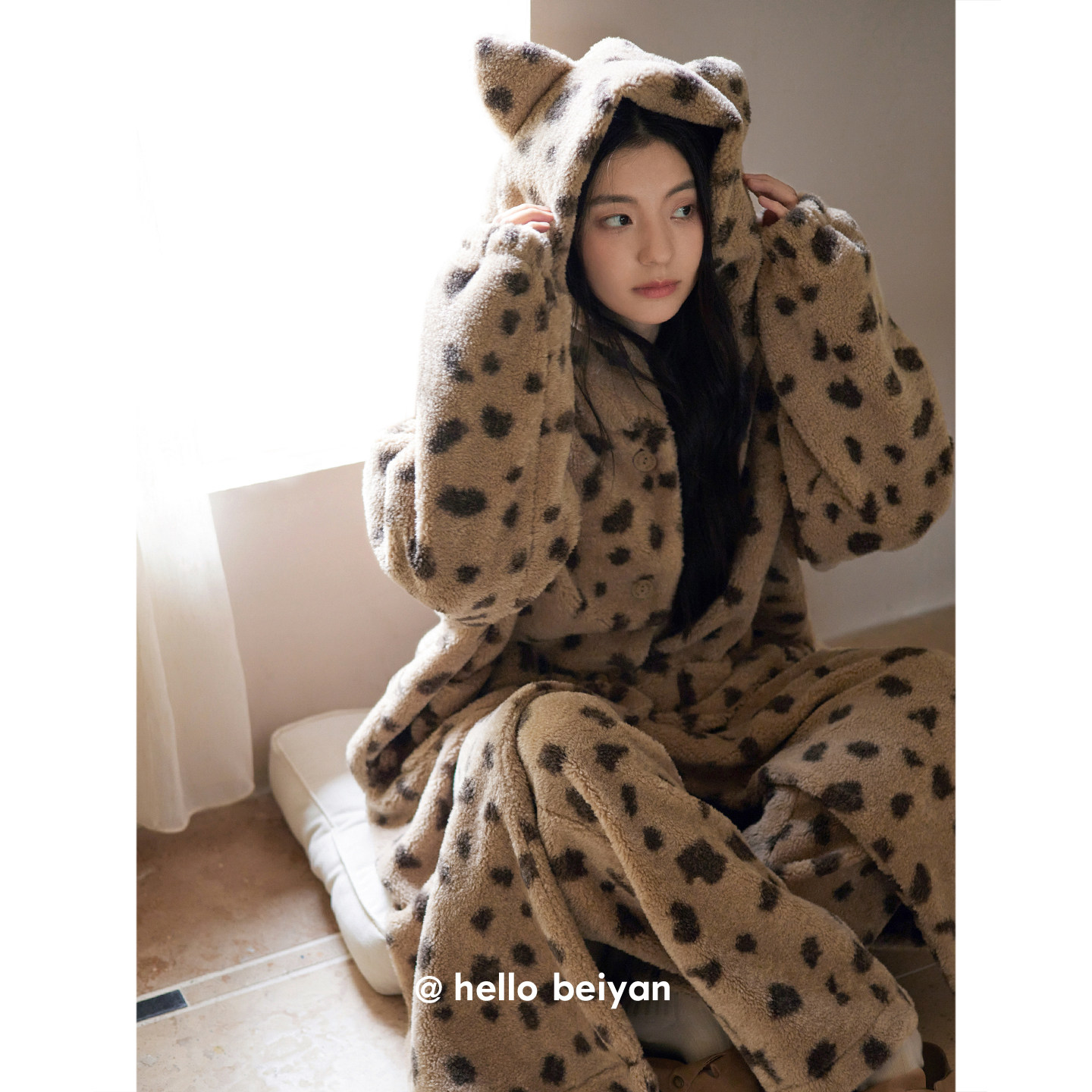 贝妍珊瑚绒睡衣女冬季新款连帽开衫加厚睡袍套装保暖法兰绒家居服,女士内衣/男士内衣/家居服,睡衣/家居服套装,淘宝优惠券,粉丝福利购,淘宝优惠卷