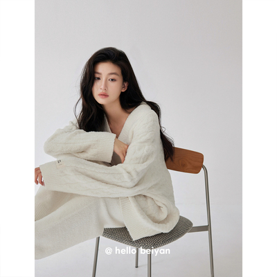 贝妍女士半边绒保暖睡衣套装