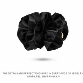 韩国东大门新款 高级感缎面褶皱款 香蕉夹发夹女后脑勺盘发鲨鱼夹