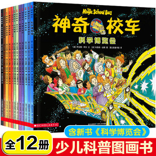 神奇校车第一辑全12册套装自然科普百科绘本漫画书4-6-12岁儿童小学生故事书水的故事在人体中游览益智早教书