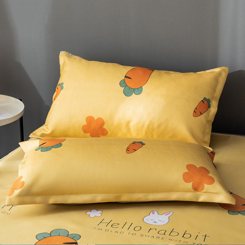 夏季冰丝凉席枕套一对装枕头套加厚学生宿舍家用48x74cm