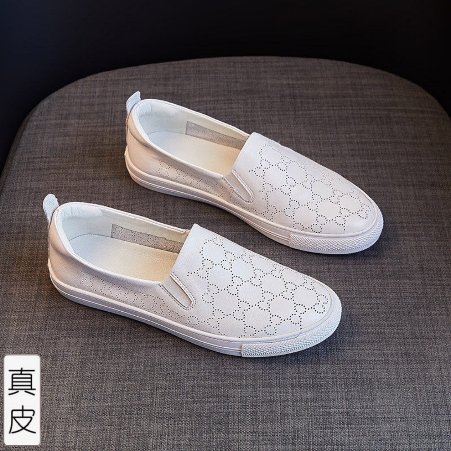 头层牛皮单鞋女款2026新款简约柔软平底舒适懒人鞋套脚真皮乐福鞋