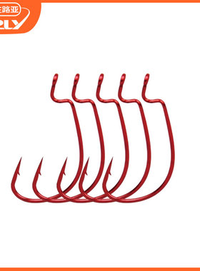 OWNER欧娜鱼钩B94 瞬贯 曲柄钩 宽腹 有倒刺 黑色 红色一直在路亚