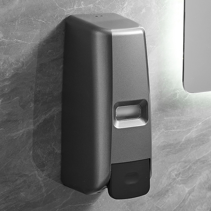酒店卫生间洗手台泡沫洗手液机免打孔按压壁挂式沐浴露皂液器盒子