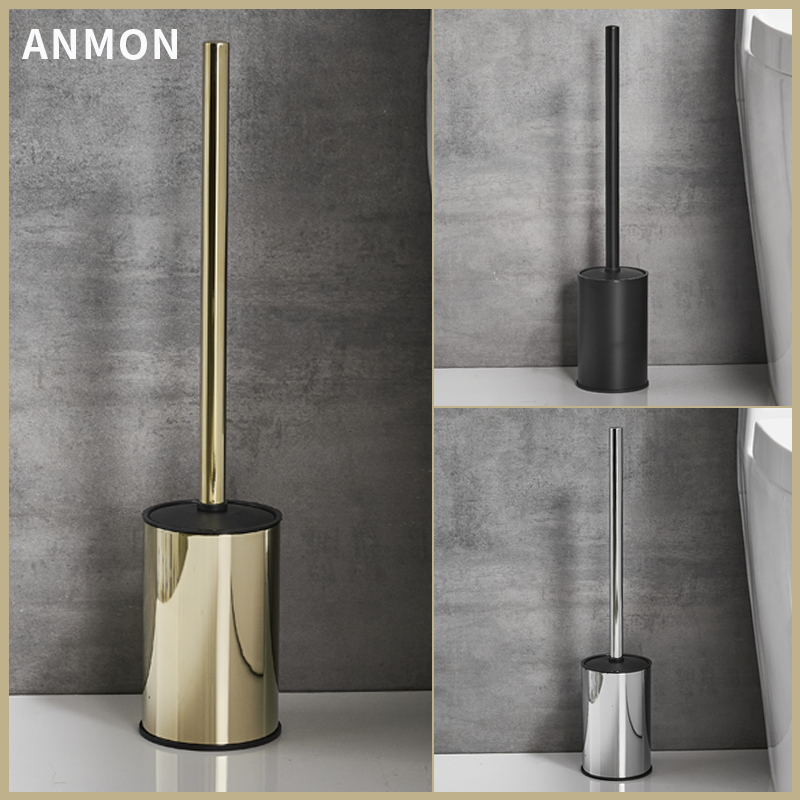 Anmon马桶刷免打孔304不锈钢套装