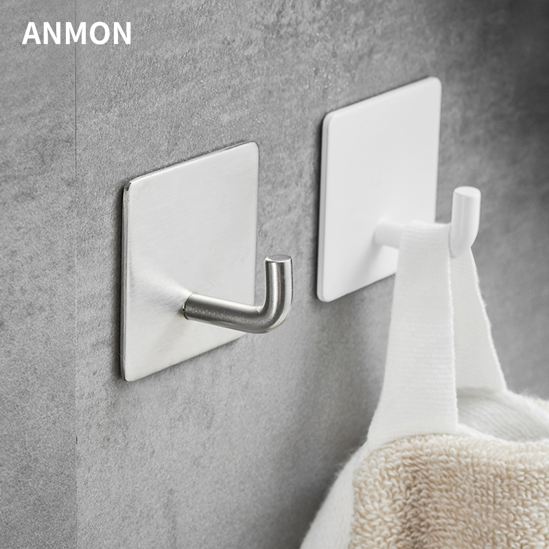 304不锈钢钩子打孔粘胶强力承重