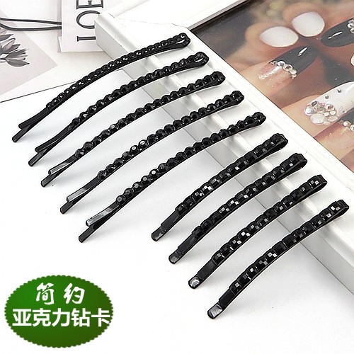 大小号对卡加长盘头黑钻一字夹