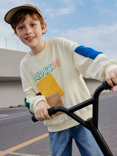 Дизайнерский осенний свитшот для мальчиков, толстовка, детский лонгслив