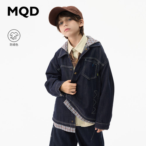 MQD马骑顿男童秋季假两件外套