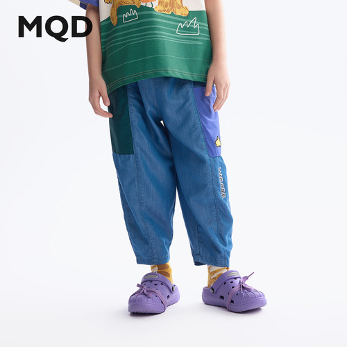 [Z直播间]凉感MQD男童牛仔防蚊裤夏装新款儿童九分裤青少年休