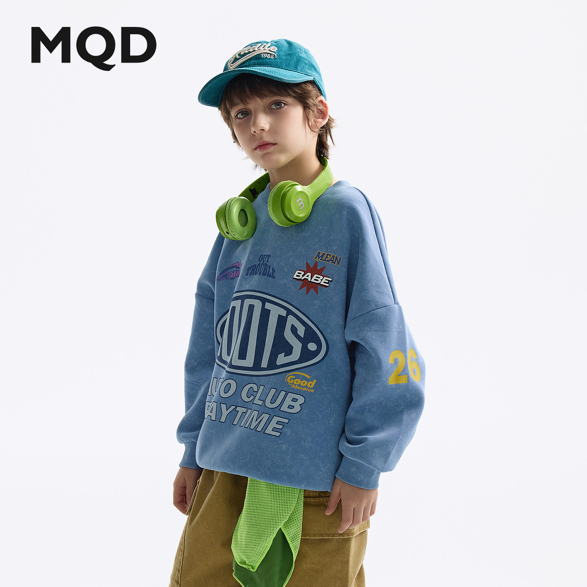 MQD马骑顿男童春季卡通卫衣图片