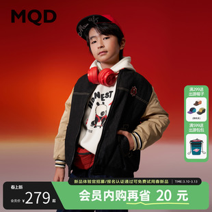 【新年系列】MQD童装男童牛仔外套2025冬季新款儿童休闲棉衣棉服