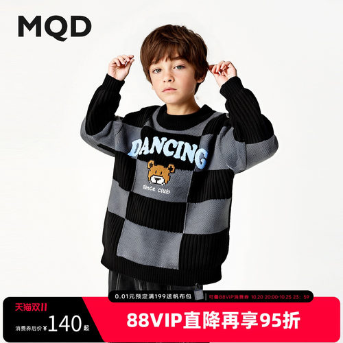 MQD童装儿童冬季加厚半高领毛衣