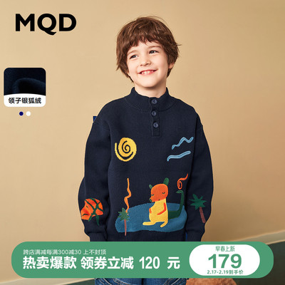 taobao agent Demi-season keep warm children's knitted sweater for boys, increased thickness