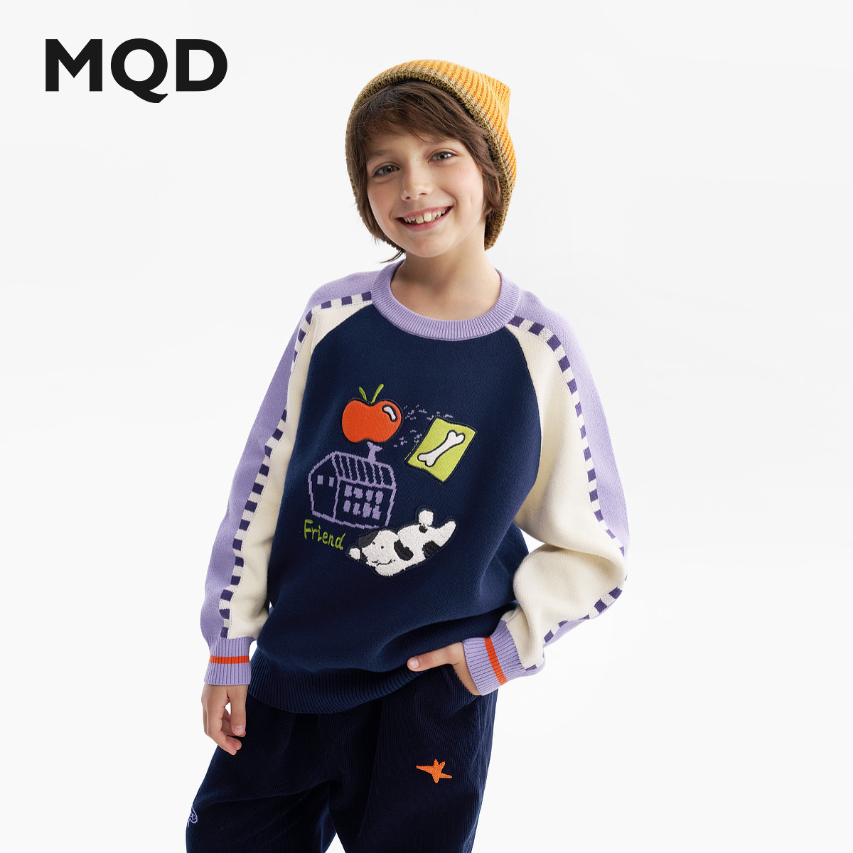 MQD马骑顿童装男童毛衣针织衫冬季款儿童加厚