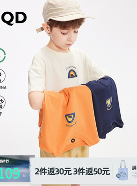 MQD童装男童短袖T恤POLO衫夏季新款儿童宝宝上衣圆领儿童打底衫