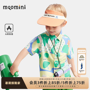 男小童夏季 卡通短袖 衬衫 薄款 MQD童装 夏季 透气男孩子艺术衬 VIP